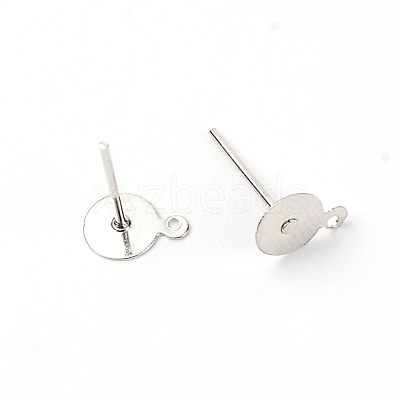 Iron Stud Earring Settings FIND-WH0072-93A-P-1