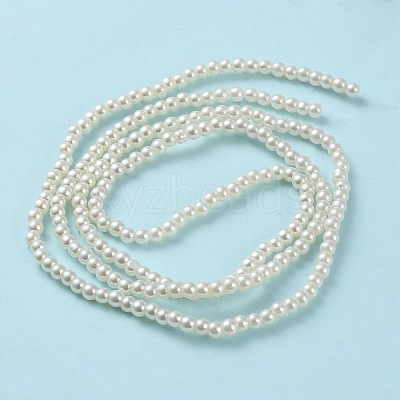 Baking Paint Pearlized Glass Pearl Round Bead Strands HY-Q003-4mm-02-1