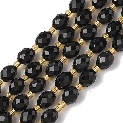 Natural Black Onyx Beads Strands G-F809-A23-01-1