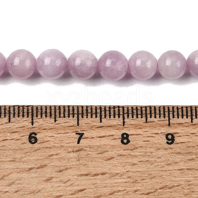 Round Natural Kunzite Beads Strands G-K068-28-6mm-1