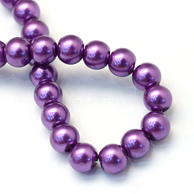 Baking Paint Glass Pearl Bead Strands X-HY-Q003-3mm-37-1