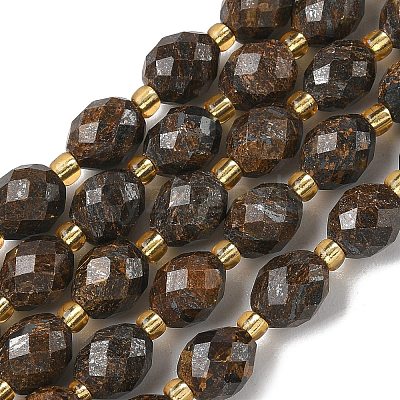 Natural Bronzite Beads Strands G-F809-A07-01-1