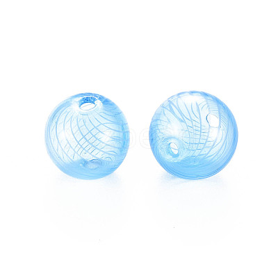 Transparent Handmade Blown Glass Globe Beads X-GLAA-T012-40C-05-1