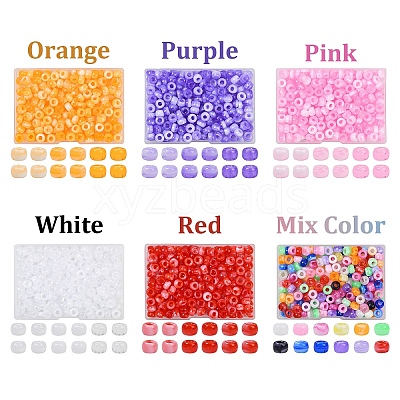 200Pcs Acrylic Beads KY-YW0002-06F-1