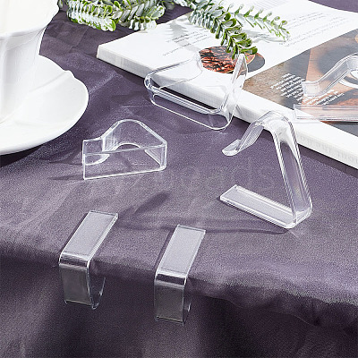 48Pcs 2 Style Transparent Plastic Tablecloth Clips AJEW-GL0002-08-1