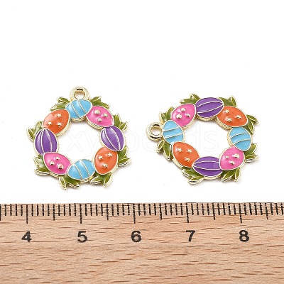 Easter Alloy Enamel Pendants X-ENAM-E360-01G-04-1