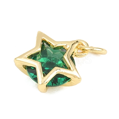 Brass Micro Pave Cubic Zirconia Pendants KK-H273-12G-1