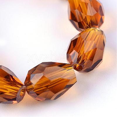 Transparent Glass Bead Strands GLAA-R024-6x8mm-M-1