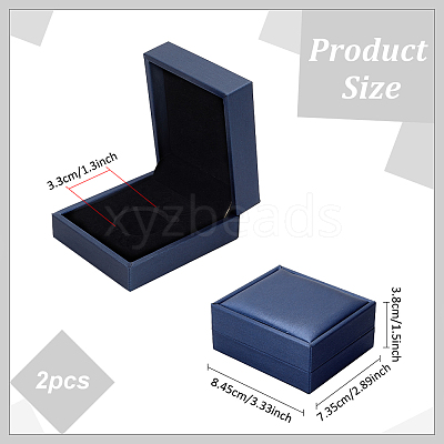 Rectangel PU Imitation Leather Coin Storage Boxes LS-CON-WH0086-102B-02-1