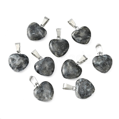 Natural Larvikite Pendants G-Q371-14-1