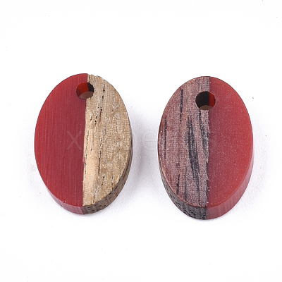 Resin & Walnut Wood Pendants X-RESI-S358-30F-1