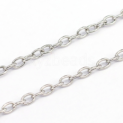 Tarnish Resistant 304 Stainless Steel Cable Chains CHS-O005-19A-1