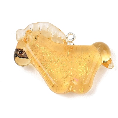 Handmade Gold Foil Lampwork Pendants LA-CBAD4D2-01A-1