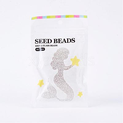FGB 12/0 Grade A Transparent Silver Lined Round Glass Seed Beads X-SEED-A022-F12-34-1