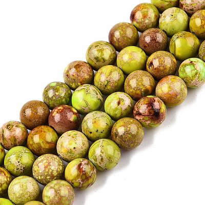 Natural Imperial Jasper Beads Strands G-N342-63K-1
