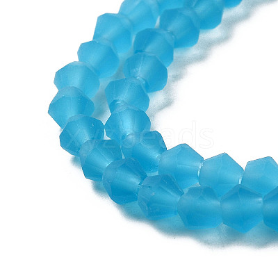 Imitate Austrian Crystal Frosted Glass Beads Strands EGLA-A039-T4mm-MD19-1