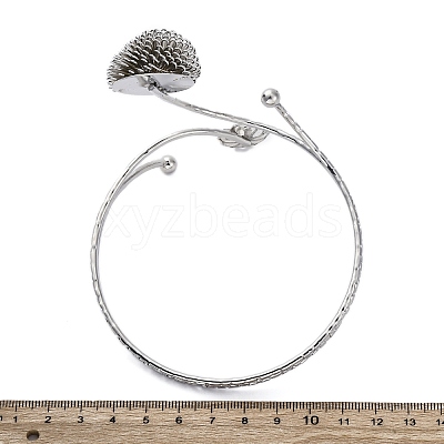 PincushionAlloy Arm Cuff Bangles for Girl Women AJEW-A063-01B-G-1