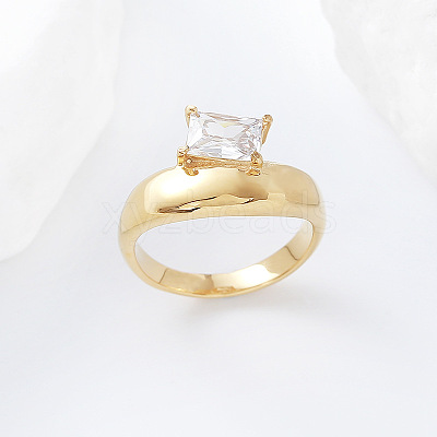 304 Stainless Steel Glass Finger Rings MD8256-2-1