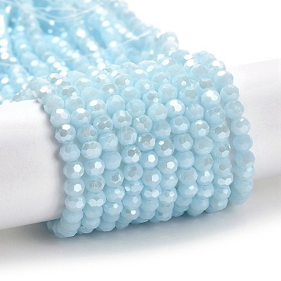 Electroplate Opaque Glass Beads Strands EGLA-A035-P4mm-A10-1