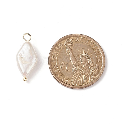 Natural Keshi Pearl Pendants X-PALLOY-JF01932-1