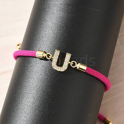 Adjustable Nylon Cord Bracelets X-BJEW-C096-01G-21-1
