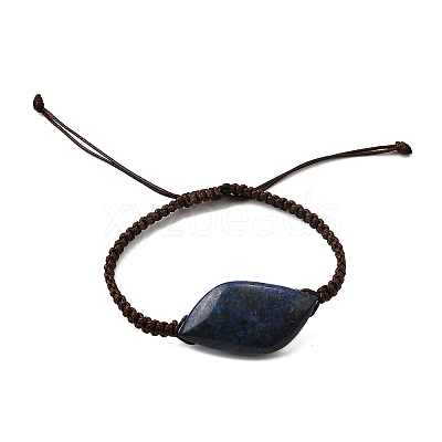 Natural Lapis Lazuli Beads Braided Bead Bracelets BJEW-Q070-01G-1