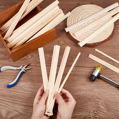 24Pcs 4 Styles Triangle Wood Sticks DIY-OC0012-47B-1