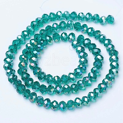 Electroplate Glass Beads Strands X-EGLA-A034-T4mm-B04-1