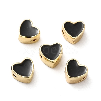 Rack Plating Alloy Enamel Beads ENAM-F146-17G-01-1