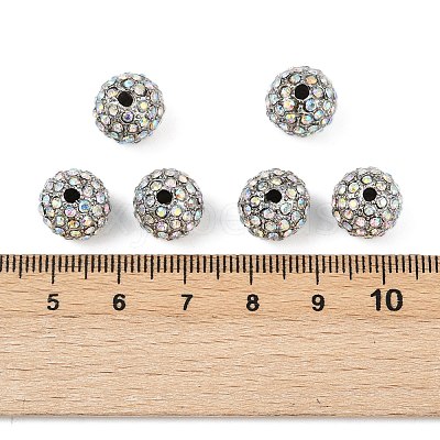 Alloy Rhinestone Beads RB-A034-10mm-A28P-1