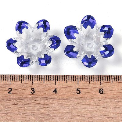 Plating Acrylic Bead Caps OACR-H118-06C-1
