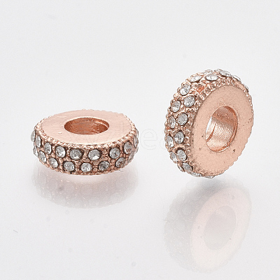 Rose Gold Plated Alloy European Beads X-MPDL-S067-24-1