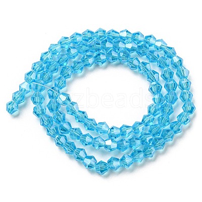Transparent Electroplate Glass Beads Strands EGLA-A039-T4mm-A19-1