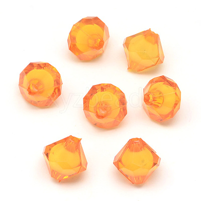 Faceted Transparent Bicone Acrylic Beads TACR-Q011-8mm-M-1