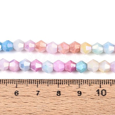 Anti-Tarnish Electroplate Bicone Glass Beads Strands EGLA-T021-6mm-16-10-1