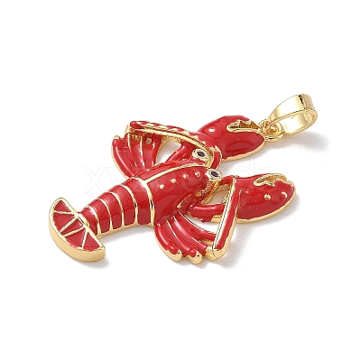 Brass Enamel Pendants LS-KK-Z124-01G-02-1