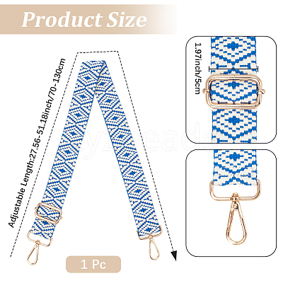 Rhombus Pattern Nylon Canvas Handbag Webbing Bag Straps FIND-CN0002-38B-1