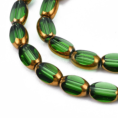 Electroplate Glass Beads Strands X-EGLA-N008-015G-1
