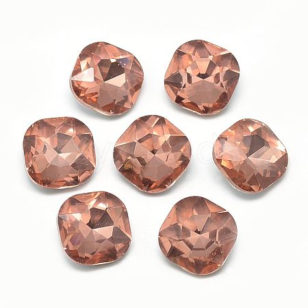 Pointed Back Glass Rhinestone Cabochons RGLA-T032-10x10mm-06-1