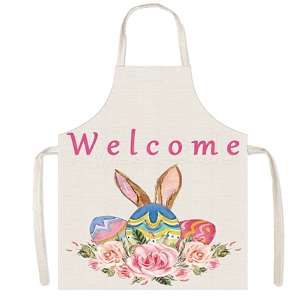 Easter Theme Polyester Sleeveless Apron PW-WG75993-04-1