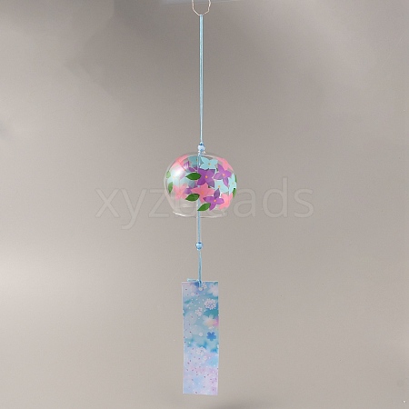 Glass Wind Chimes DJEW-WH0016-33B-1