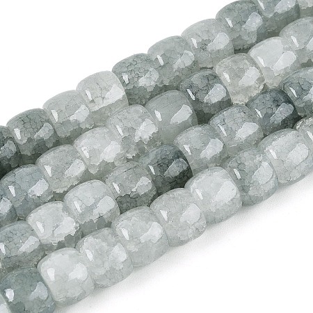 Baking Paint Crackle Glass Beads Strands DGLA-N019-02A-08-1