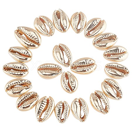 Electroplated Shell Beads BSHE-O017-13KCG-1