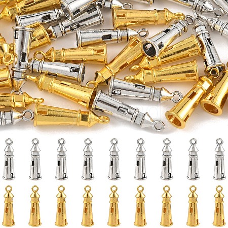 40Pcs 2 Colors Tibetan Style Zinc Alloy Pendants FIND-YW0010-69-1