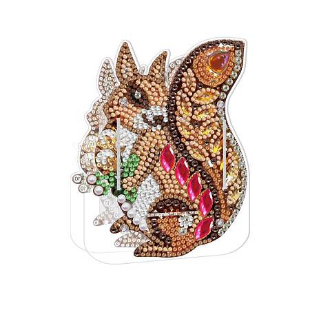 5D DIY Squirrel Pattern Animal Diamond Painting Pencil Cup Holder Ornaments Kits DIY-C020-05-1