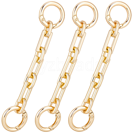 3Pcs Alloy Rectangle Link Bag Extender Chains PURS-BBC0001-05-1