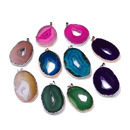 Natural Agate Big Pendants KK-F868-29-M-1