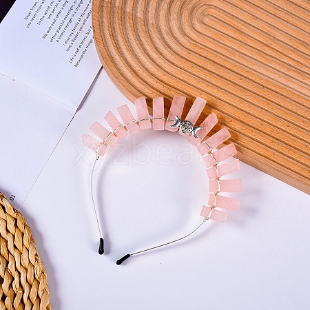 Natural Rose Quartz Hair Bands PW-WG31FAA-04-1