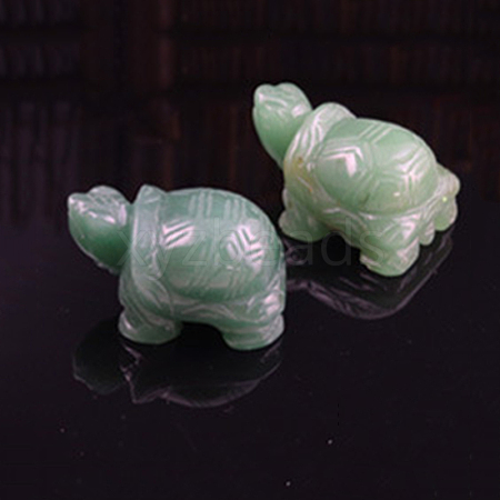 Natural Green Aventurine Carved Healing Tortoise Figurines LS-DJEW-PW0012-031A-02-1
