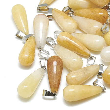 Natural Topaz Jade Pendants G-T081-02-1